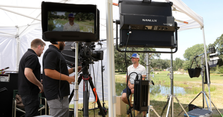 Legion Films filming a golf event, showcasing their professional event filming services.